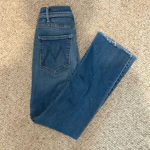 Mother jeans hustler fray ankle